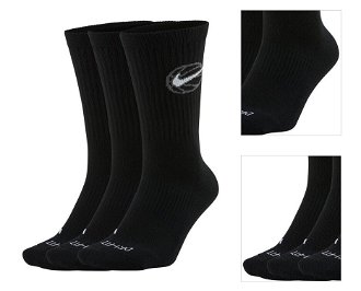 Nike Everyday Crew Socks - Unisex - Ponožky Nike - Čierne - DA2123-010 - Veľkosť: L 3