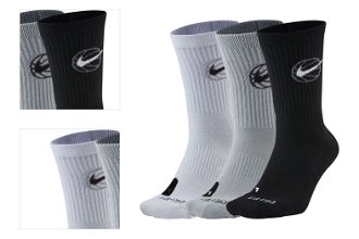 Nike Everyday Crew Socks - Unisex - Ponožky Nike - Viacfarebné - DA2123-902 - Veľkosť: S 4