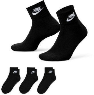 Nike Everyday Essential Socks 3-Pack Black - Unisex - Ponožky Nike - Čierne - DX5074-010 - Veľkosť: S 2