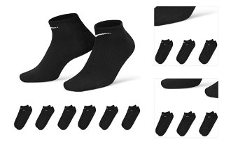 Nike Everyday Lightweight No-Show 6-Pack Socks Black - Unisex - Ponožky Nike - Čierne - SX7679-010 - Veľkosť: M 3