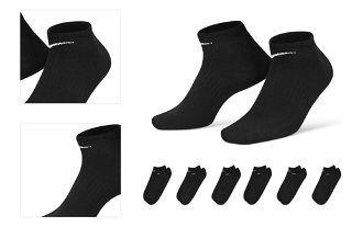 Nike Everyday Lightweight No-Show 6-Pack Socks Black - Unisex - Ponožky Nike - Čierne - SX7679-010 - Veľkosť: M 4