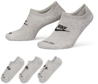 Nike Everyday Plus Cushioned Footie 3-Pack Socks - Unisex - Ponožky Nike - Sivé - DN3314-063 - Veľkosť: L
