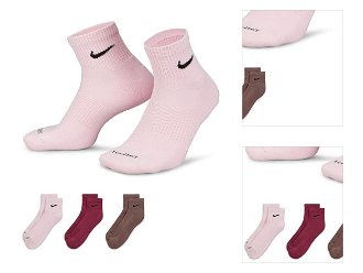 Nike Everyday Plus Cushioned Training Ankle Socks 3-Pack - Unisex - Ponožky Jordan - Viacfarebné - SX6890-961 - Veľkosť: XL 3