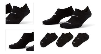 Nike Everyday Plus Cushioned Wmns Training Footie Socks 3-Pack Black - Dámske - Ponožky Nike - Čierne - DH5463-904 - Veľkosť: L 4