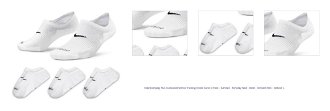Nike Everyday Plus Cushioned Wmns Training Footie Socks 3-Pack - Dámske - Ponožky Nike - Biele - DH5463-903 - Veľkosť: L 1