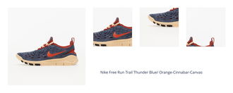 Nike Free Run Trail Thunder Blue/ Orange-Cinnabar-Canvas 1