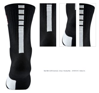 Nike NBA U ELITE Crew Socks - Unisex - Ponožky Nike - Čierne - SX7587-010 - Veľkosť: XL 1