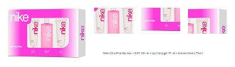Nike Ultra Pink Woman – EDT 100 ml + sprchový gél 75 ml + telové mlieko 75 ml 1