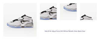 Nike W Air Adjust Force 2023 White/ Metallic Silver-Black-Clear 1