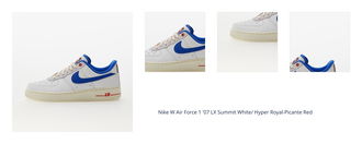 Nike W Air Force 1 '07 LX Summit White/ Hyper Royal-Picante Red 1