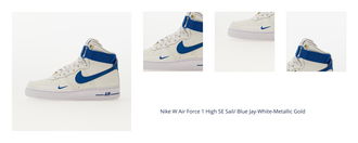 Nike W Air Force 1 High SE Sail/ Blue Jay-White-Metallic Gold 1