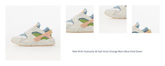 Nike W Air Huarache SE Sail/ Arctic Orange-Worn Blue-Vivid Green 1