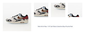 Nike W Air Max 1 '87 Sail/ Black-Celestine Blue-Picante Red 1