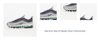 Nike W Air Max 97 Metallic Silver/ Chlorine Blue 1