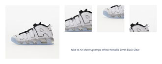 Nike W Air More Uptempo White/ Metallic Silver-Black-Clear 1