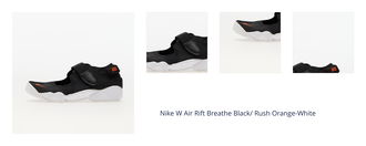 Nike W Air Rift Breathe Black/ Rush Orange-White 1