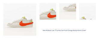 Nike W Blazer Low '77 Jumbo Sail/ Rush Orange-Barley-Atomic Green 1