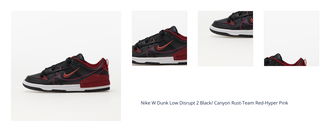 Nike W Dunk Low Disrupt 2 Black/ Canyon Rust-Team Red-Hyper Pink 1