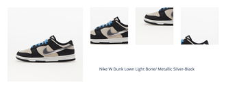 Nike W Dunk Lown Light Bone/ Metallic Silver-Black 1