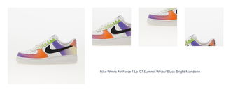 Nike Wmns Air Force 1 Lo '07 Summit White/ Black-Bright Mandarin 1