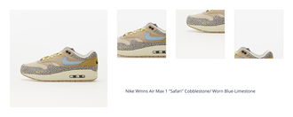 Nike Wmns Air Max 1 "Safari" Cobblestone/ Worn Blue-Limestone 1