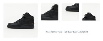 Nike x ALYX Air Force 1 High Black/ Black/ Metallic Gold 1