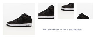 Nike x Stüssy Air Force 1 '07 Mid SP Black/ Black-Black 1