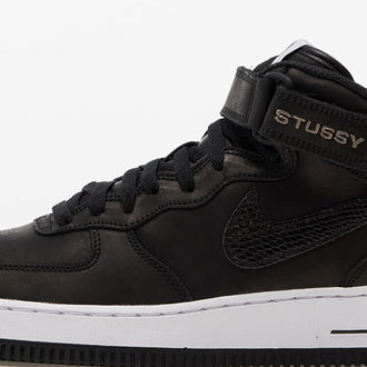 Nike x Stüssy Air Force 1 '07 Mid SP Black/ Black-Black 5