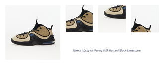 Nike x Stüssy Air Penny II SP Rattan/ Black-Limestone 1