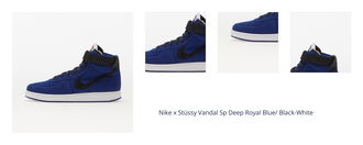 Nike x Stüssy Vandal Sp Deep Royal Blue/ Black-White 1