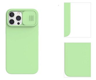Zadný silikónový kryt Nillkin CamShield Silky Magnetic pre iPhone 13 Pro Max, zelená 3