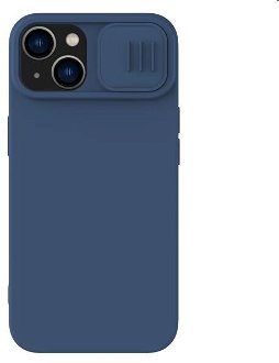Nillkin CamShield Silky zadný silikonový kryt pre Apple iPhone 14 Plus, modré