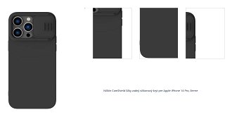 Nillkin CamShield Silky zadný silikonový kryt pre Apple iPhone 14 Pro, čierne 1