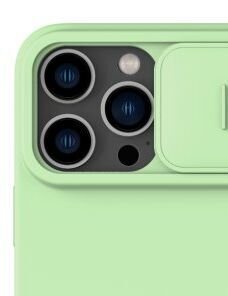 Nillkin CamShield Silky zadný silikonový kryt pre Apple iPhone 14 Pro, zelené 6