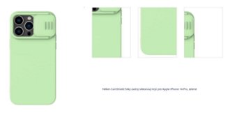 Nillkin CamShield Silky zadný silikonový kryt pre Apple iPhone 14 Pro, zelené 1