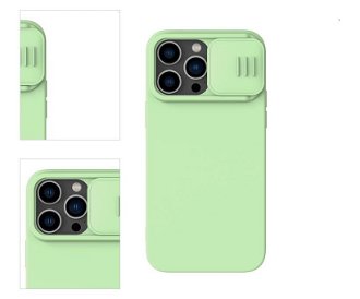 Nillkin CamShield Silky zadný silikonový kryt pre Apple iPhone 14 Pro, zelené 4