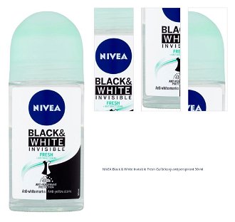 NIVEA Black & White Invisible Fresh Guľôčkový antiperspirant 50 ml 1