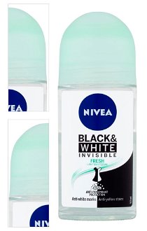 NIVEA Black & White Invisible Fresh Guľôčkový antiperspirant 50 ml 4