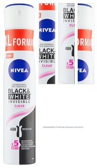 NIVEA Black&White Invisible Clear Antiperspirant sprej 200 ml 1
