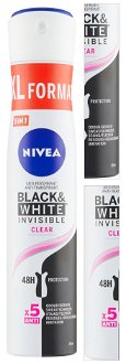 NIVEA Black&White Invisible Clear Antiperspirant sprej 200 ml 3