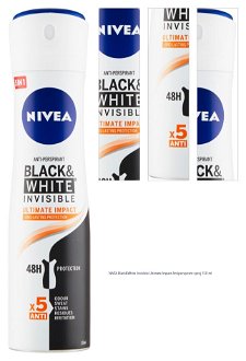 NIVEA Black&White Invisible Ultimate Impact Antiperspirant sprej 150 ml 1