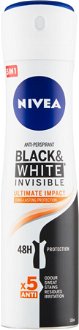 NIVEA Black&White Invisible Ultimate Impact Antiperspirant sprej 150 ml 2