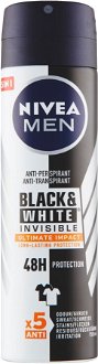 NIVEA Black&White Invisible Ultimate Impact Antiperspirant sprej pre mužov 150 ml 2