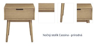 Nočný stolík Cassina - prírodná 1