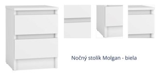 Nočný stolík Molgan - biela 1