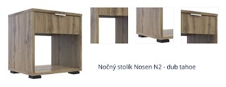 Nočný stolík Nosen N2 - dub tahoe 1