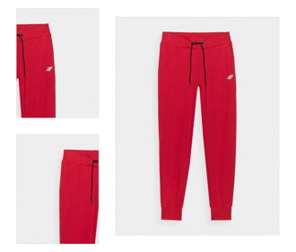 Dámske teplákové nohavice typu jogger - červené 4