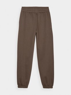 Dámske teplákové oversize nohavice typu jogger - hnedé