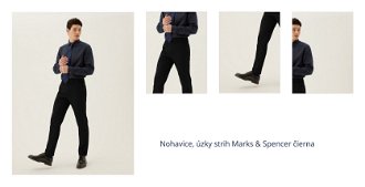Nohavice, úzky strih Marks & Spencer čierna 1