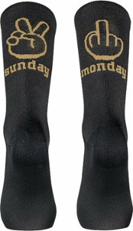 Northwave Sunday Monday Sock Black/Gold L Cyklo ponožky